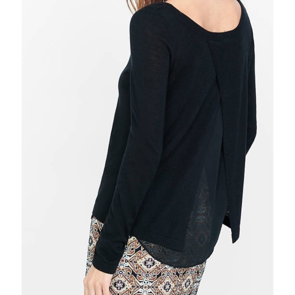 Express Crepe Lined Split Back Sweater